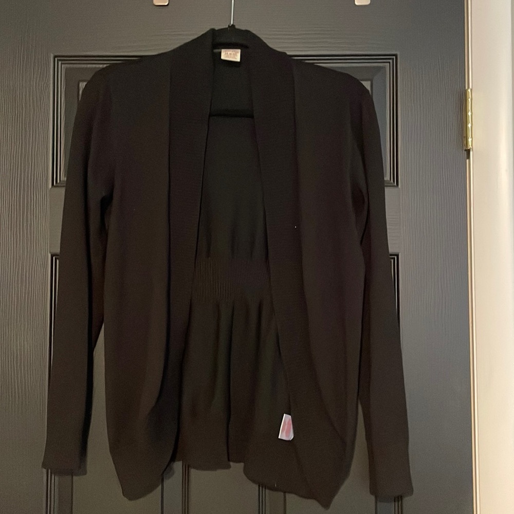 Black Open Cardigan